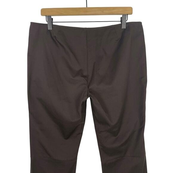 Tory Burch Stretch Twill Som Pant Capris Coconut Brown Size 12 Minimalist Casual - Picture 9 of 12